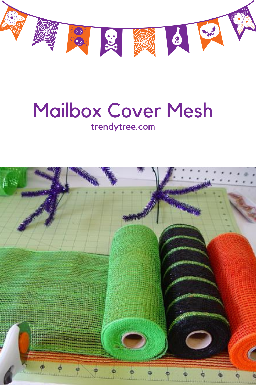 Cutting Deco Mesh with a Rotary Cutter and Cutting Mat at Trendy Tree