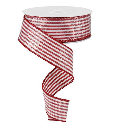 red and white vertical stripe ribbon