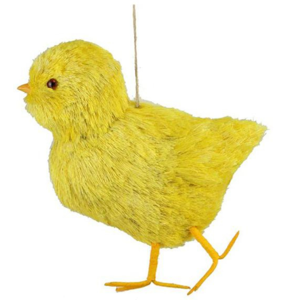 yellow grassy chick easter decor