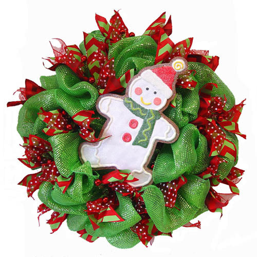 basic-green-wreath-large-snowman-cookie