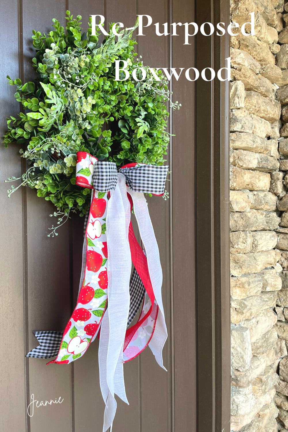 repurposed boxwood wreath