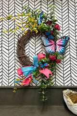 grapevine butterfly wreath with florals