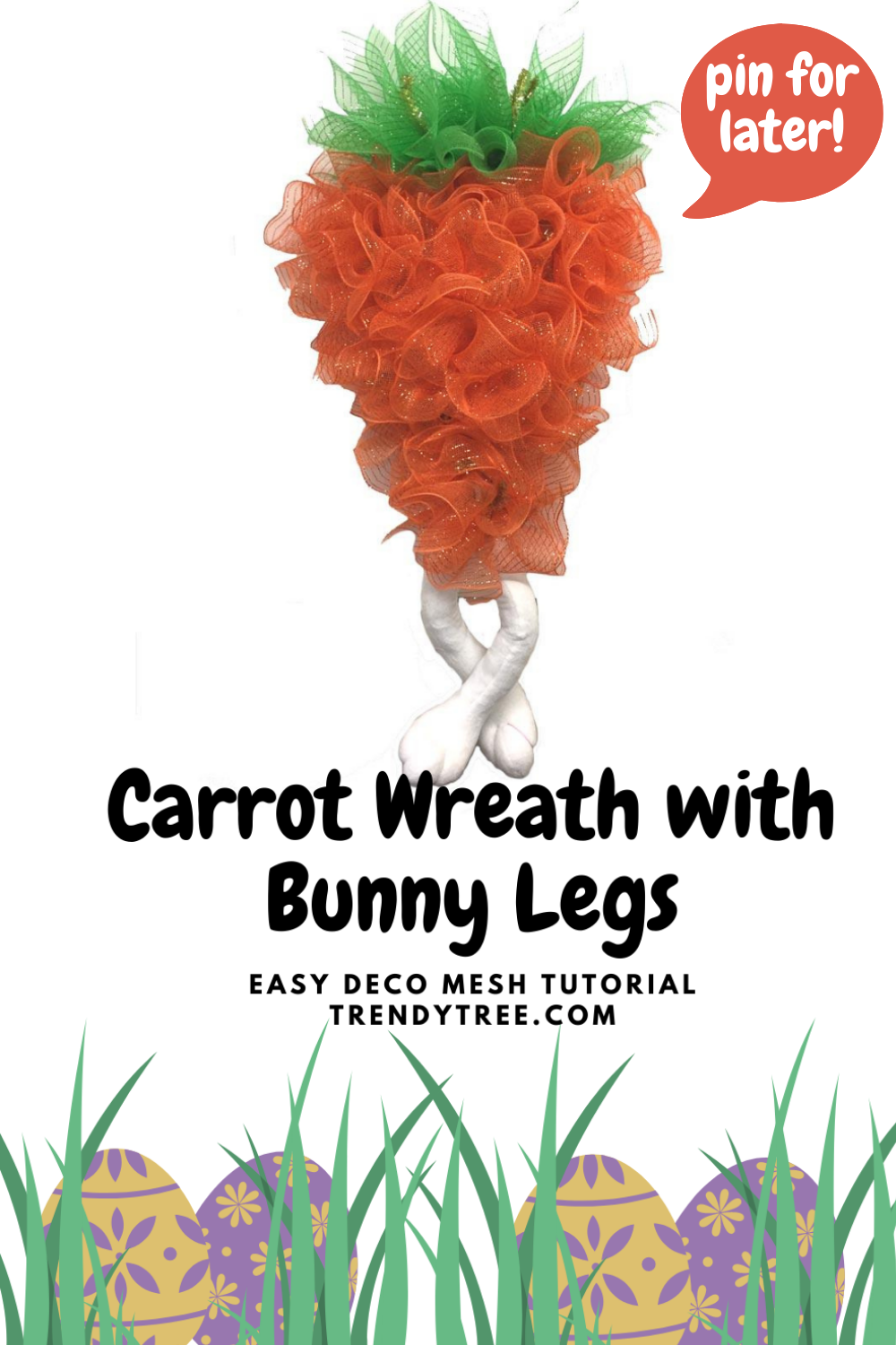 easy carrot wreath for your front door