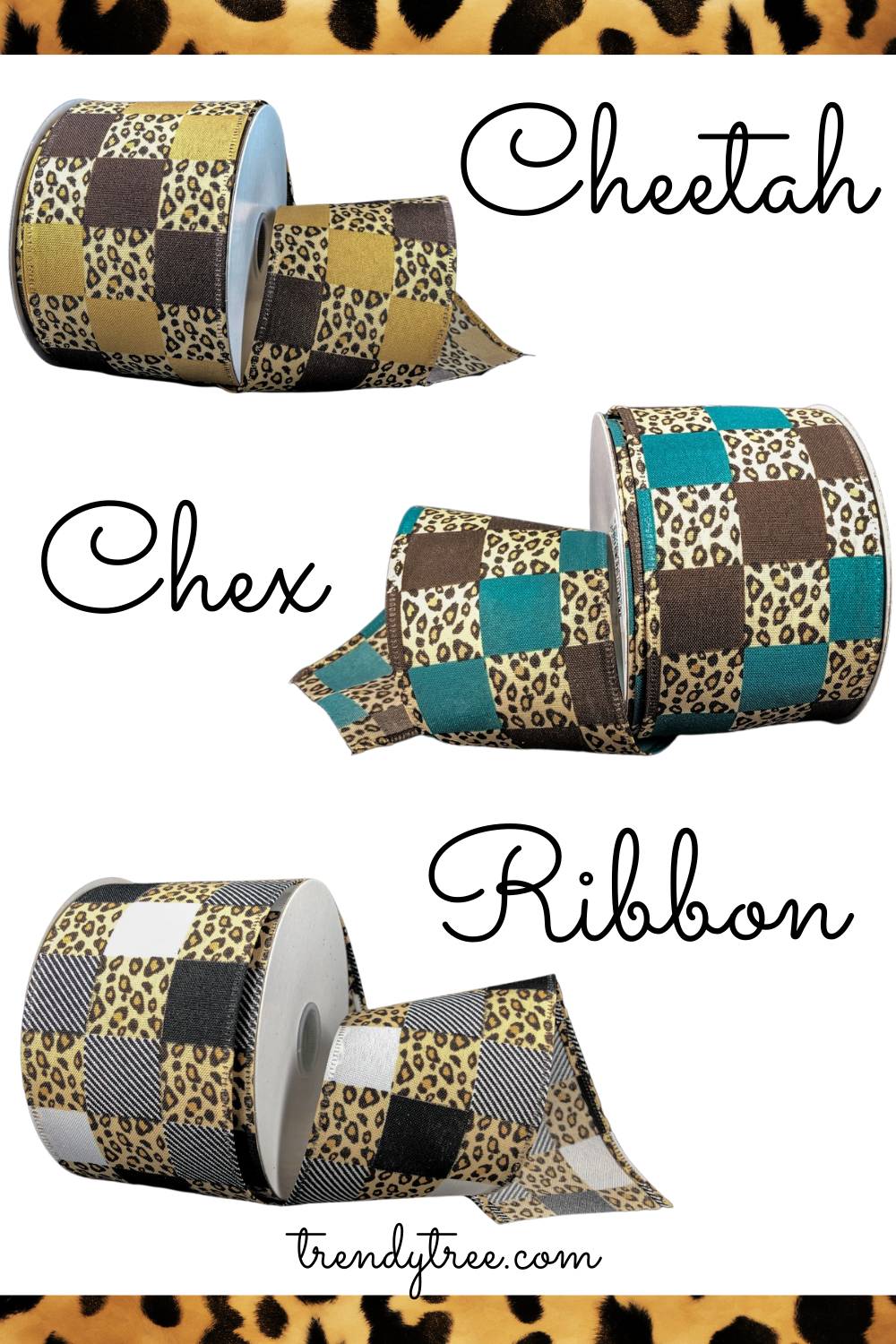 Cheetah print ribbon at Trendy Tree