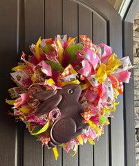 chocolate bunny wreath tutorial