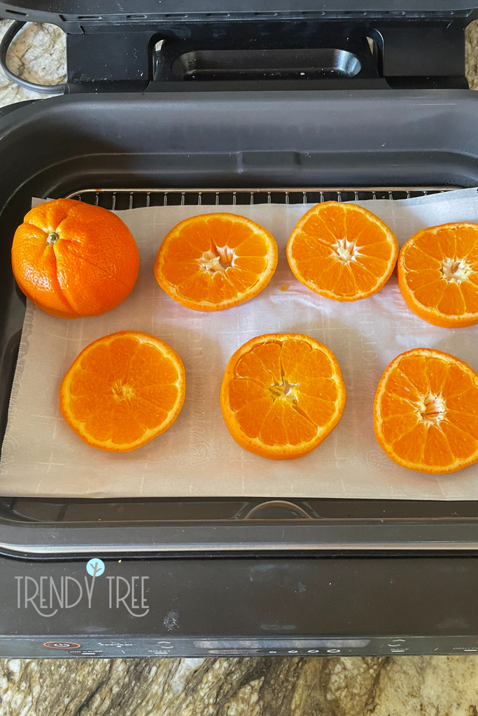 drying orange slices