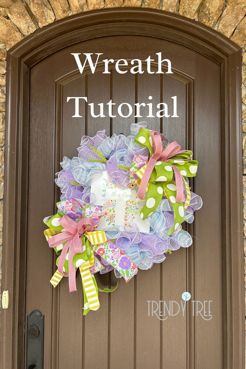 easter wreath tutorial using deco mesh
