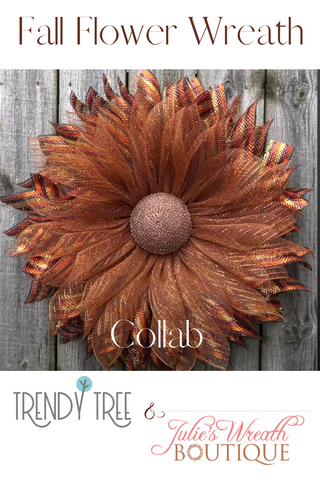 fall deco mesh flower