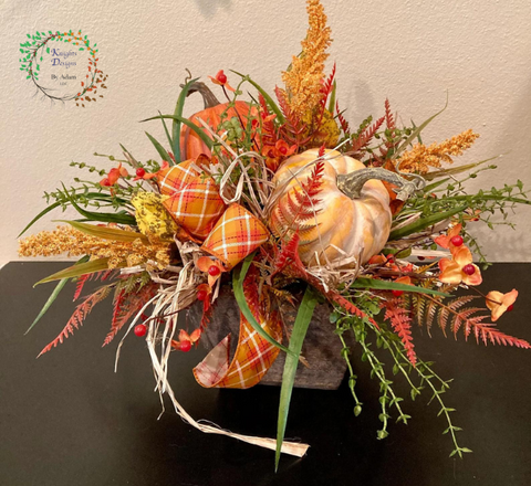 fall pumpkin centerpiece