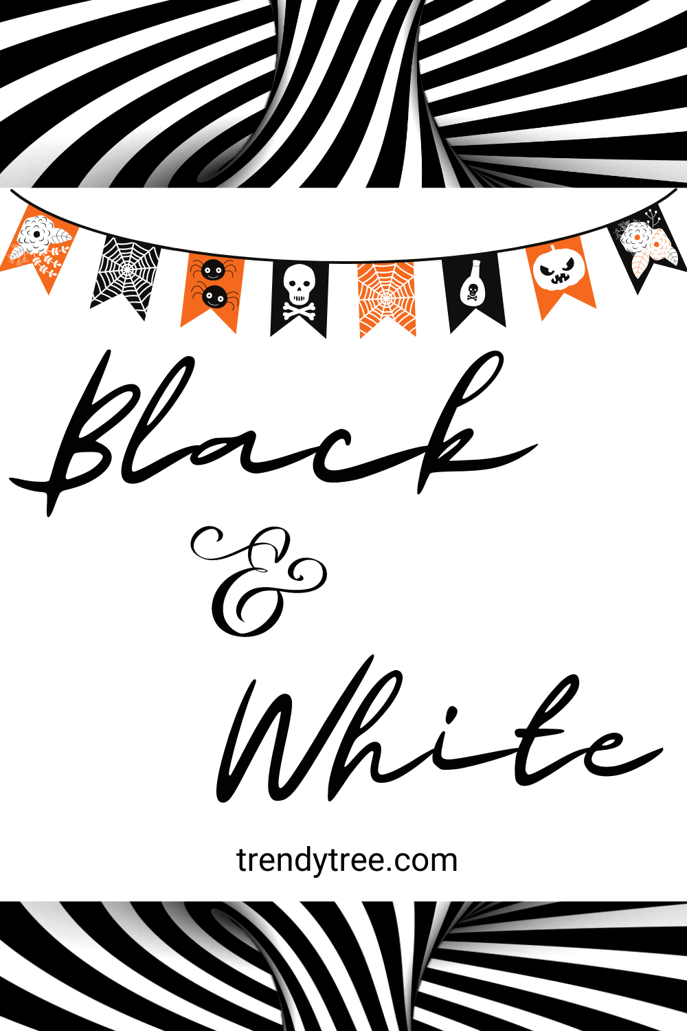 Halloween Products in Black and White at Trendy Tree