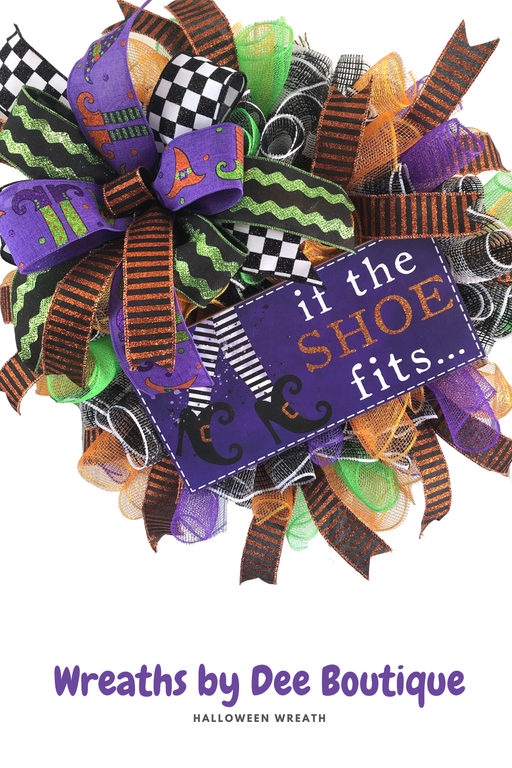 halloween wreath if the shoe fits