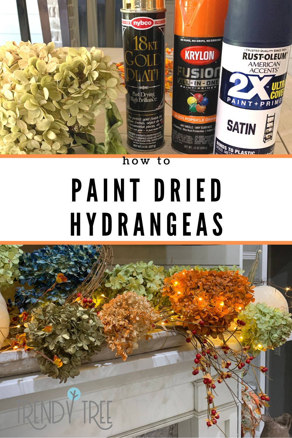 How to pain Dried Hydrangeas