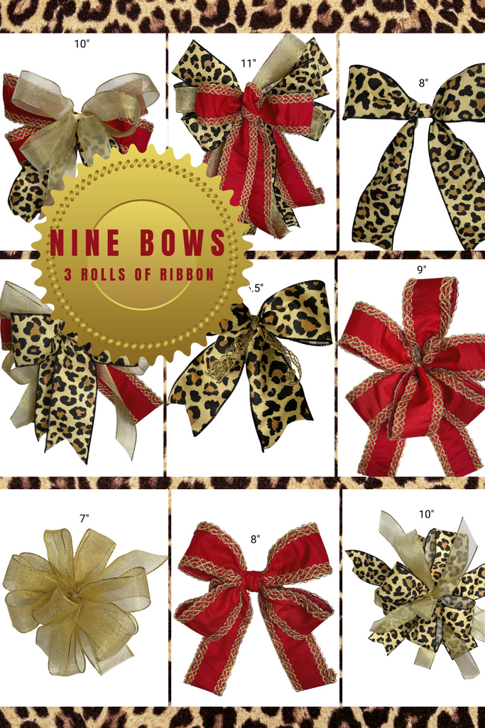 make 9 bows from three rolls of ribbon