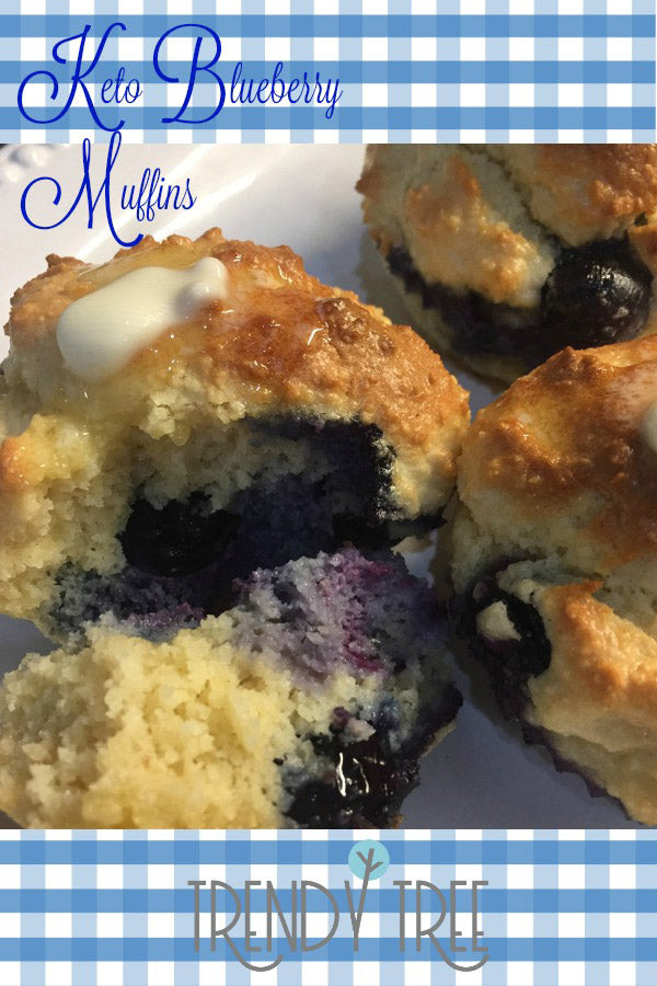 keto blueberry muffin, keto, blueberries, trendytree