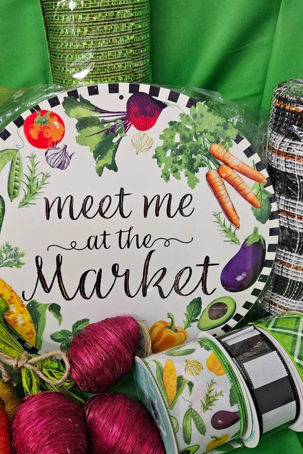 supplies for meet me at the market deco mesh wreath