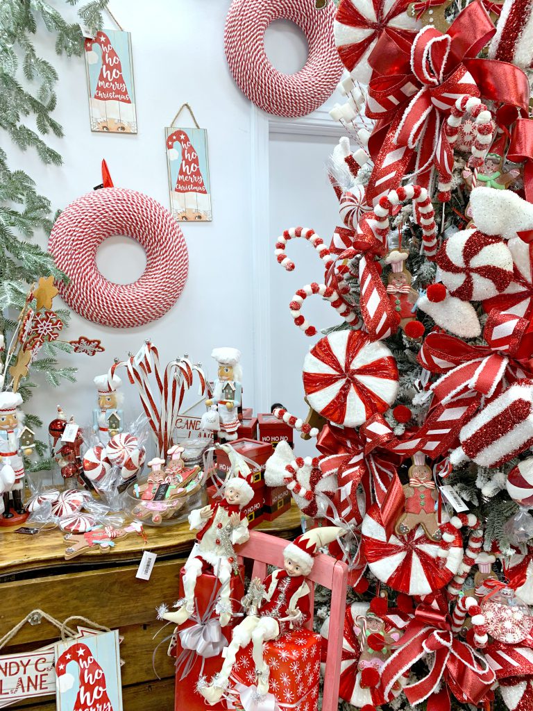 Set/9 Mini Peppermint Candy Gingerbread Xmas Tree Ornaments Crafts Wreaths 