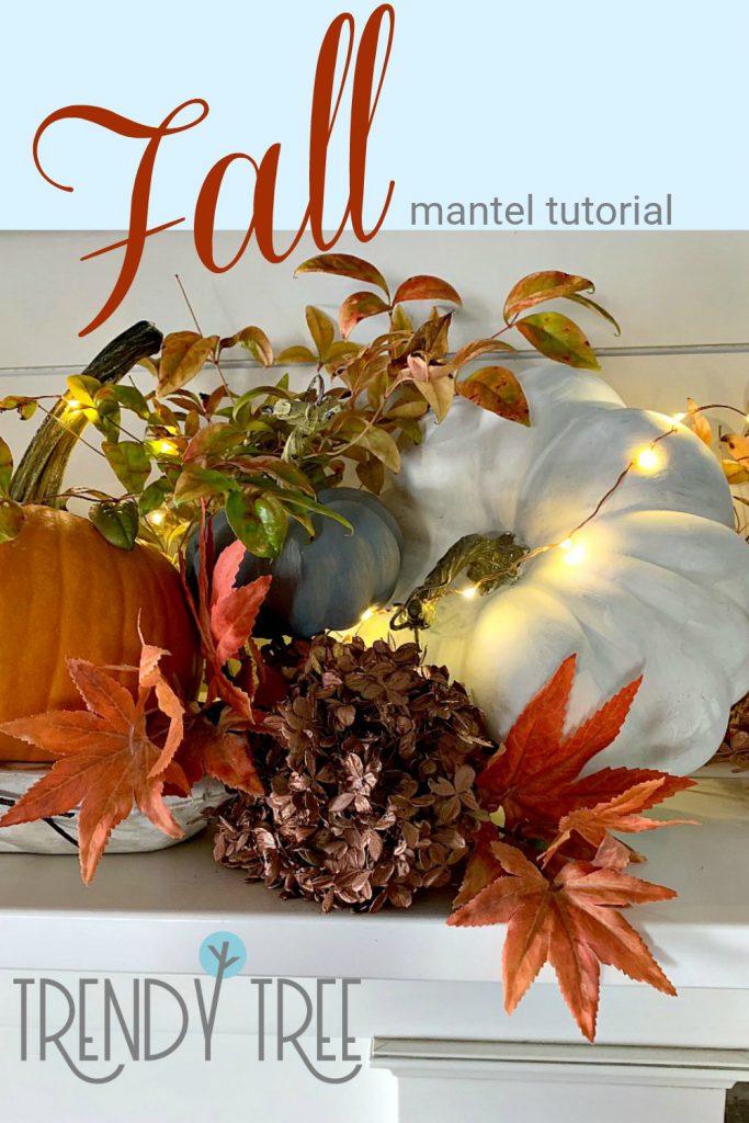 fall mantel, dried hydrangeas, autumn mantel, fall mantle
