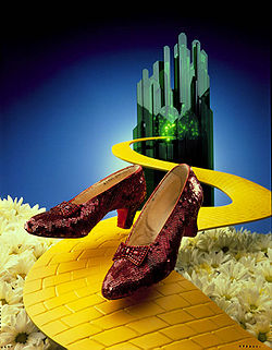 ruber slipper from the wizard of oz movie