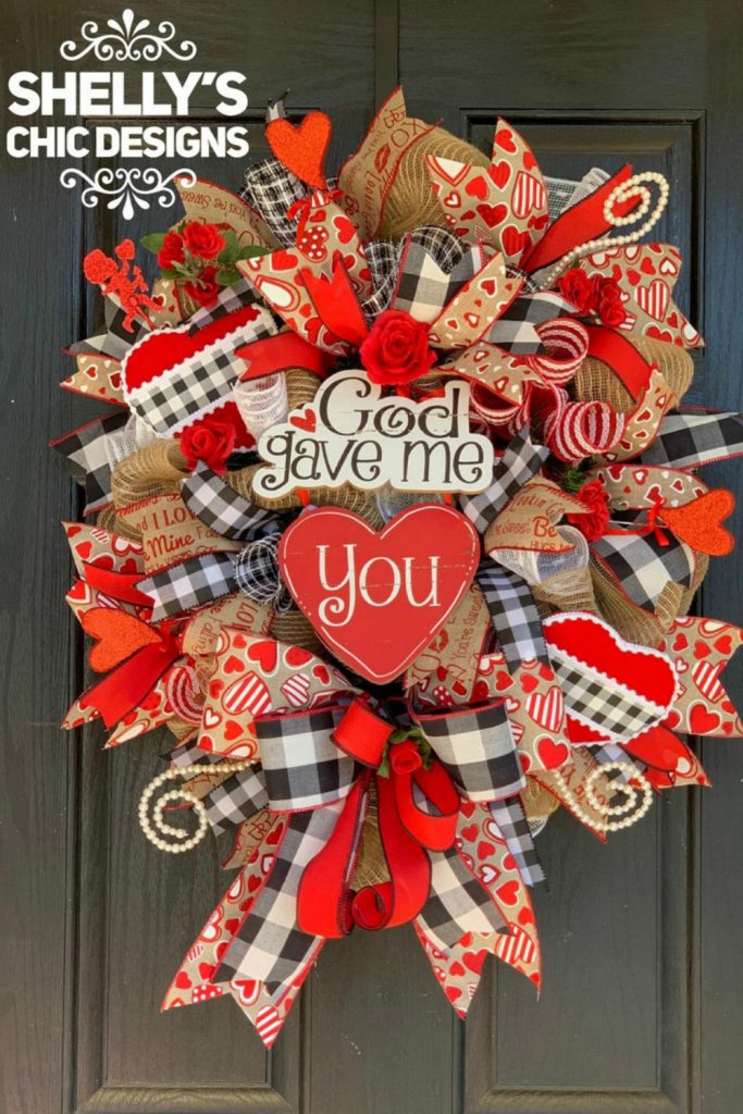 God gave me you Valentine Wreath