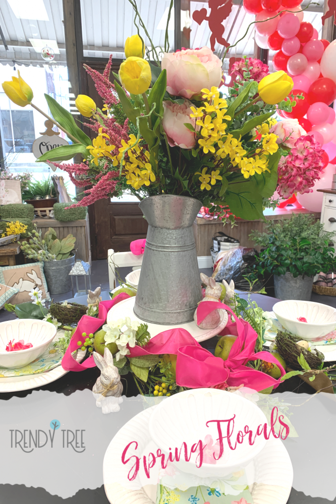 spring tablescape, spring flowers