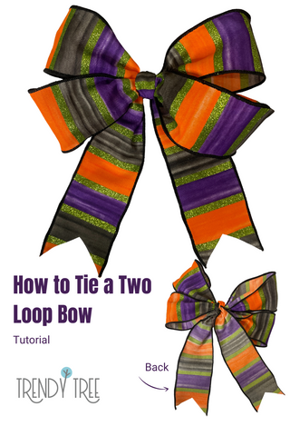 how to hand tie a two loop bow