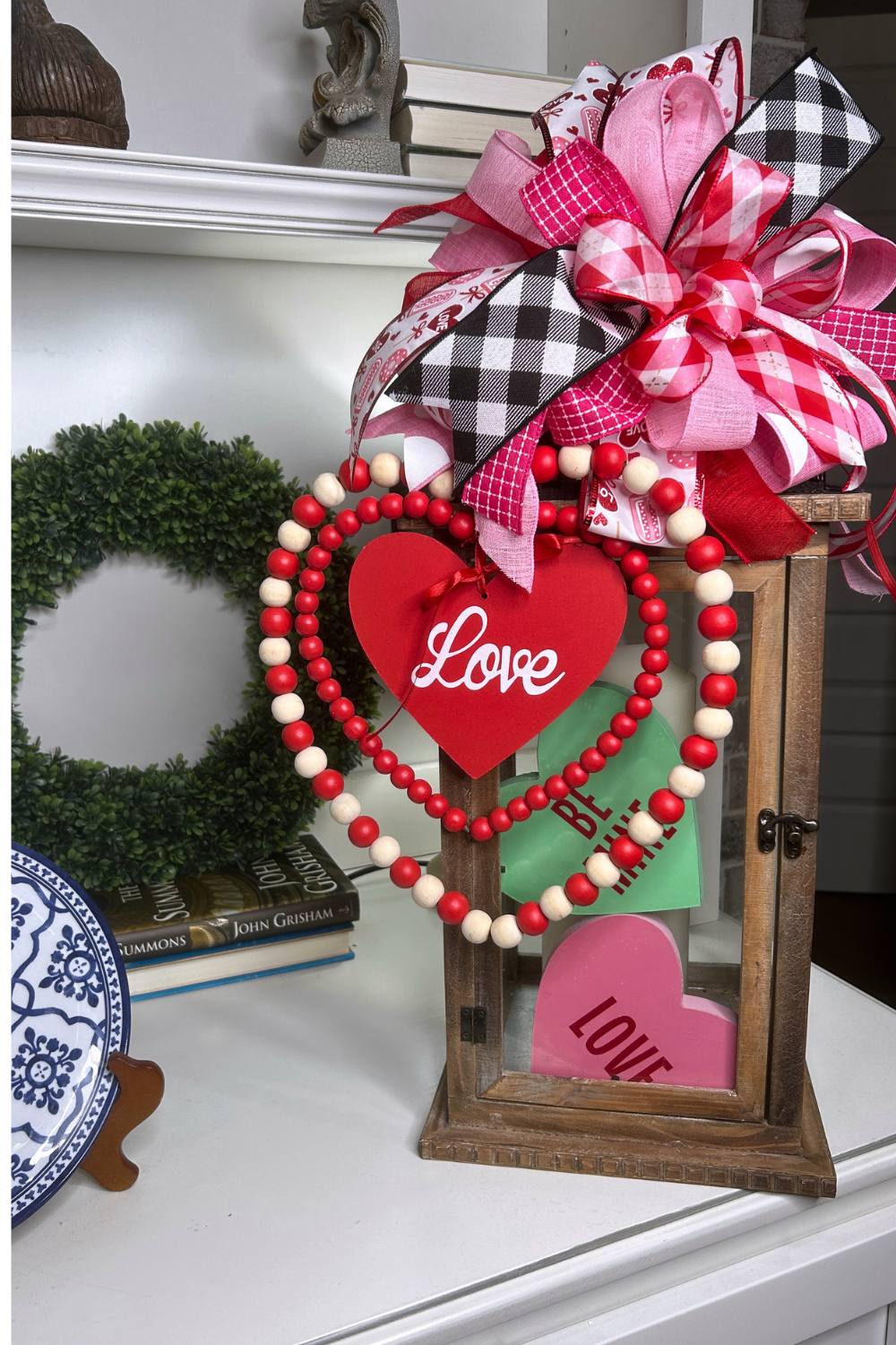 quick and easy valentine lantern bow