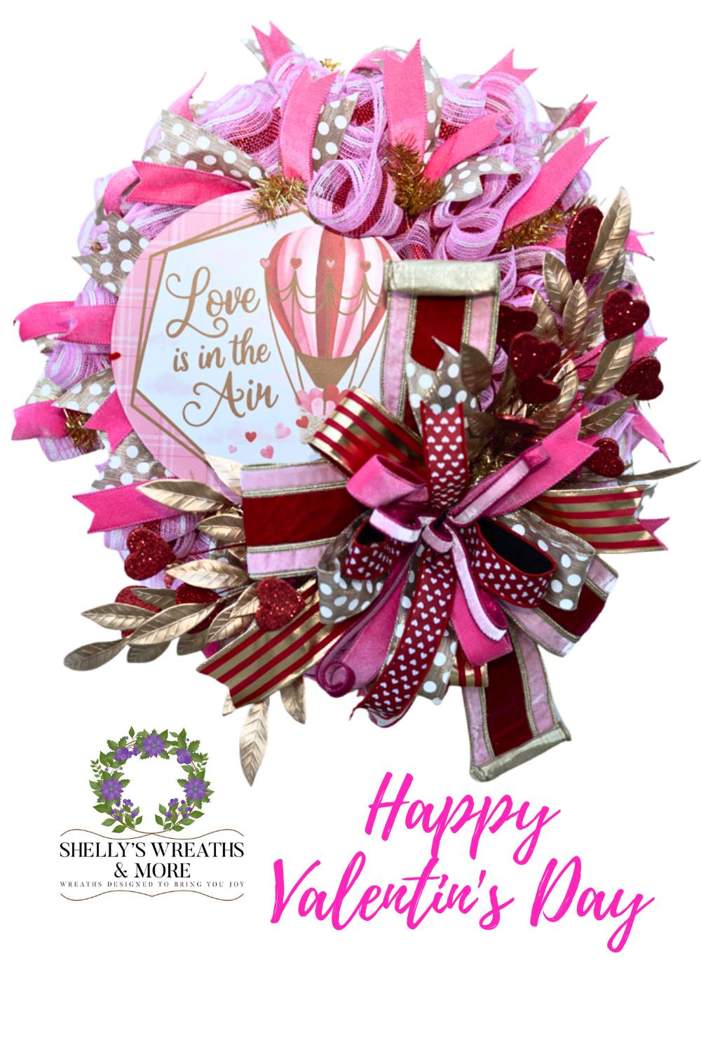 deco mesh valentine wreath tutorial