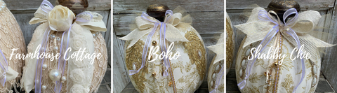 boho decoupage pumpkins