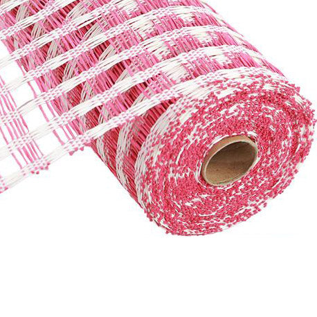 10..25 Poly Faux Jute Mesh: Pink/Red/Wht Stripe (RY8020AF) – The