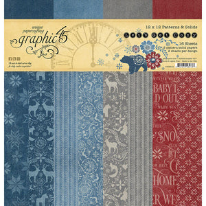 Graphic 45 Let's Get Cozy Collection Kit, Patterns & Solids