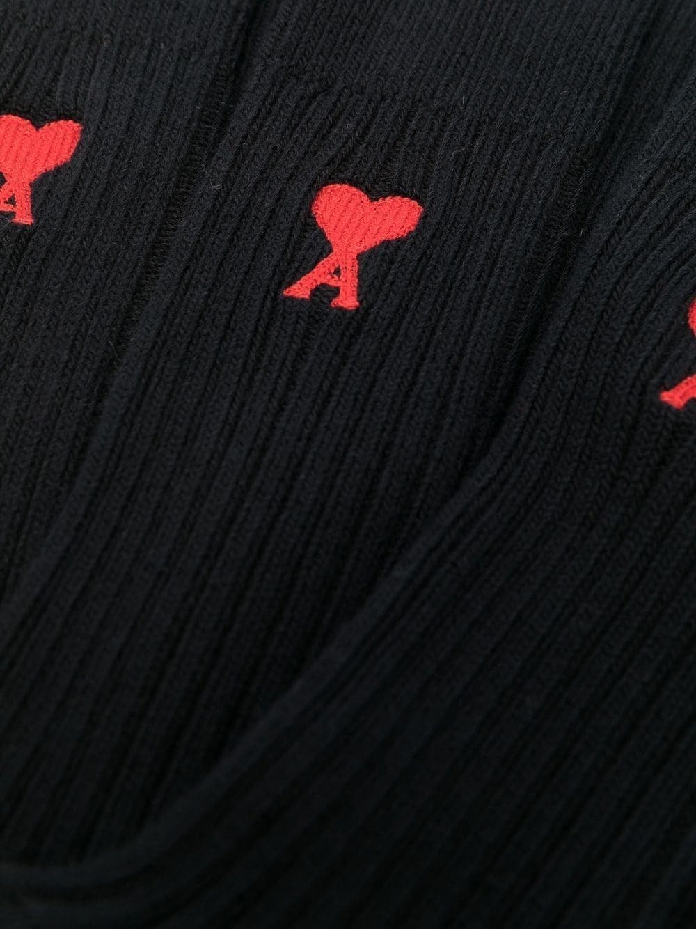 Shop Ami Alexandre Mattiussi Logo-print Ribbed Three-pack Socks