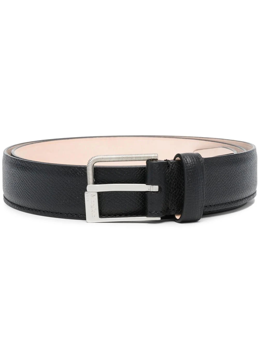 Shop Maison Margiela Engraved-logo Buckle Belt