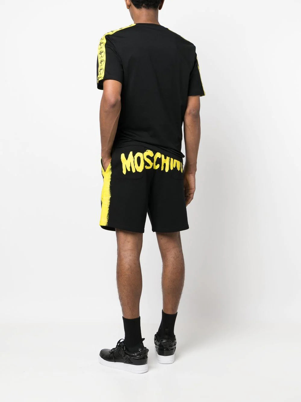 Shop Moschino Fantasy-print Track Shorts
