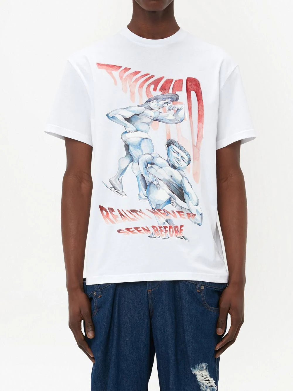 Shop Jw Anderson Graphic-print Cotton T-shirt