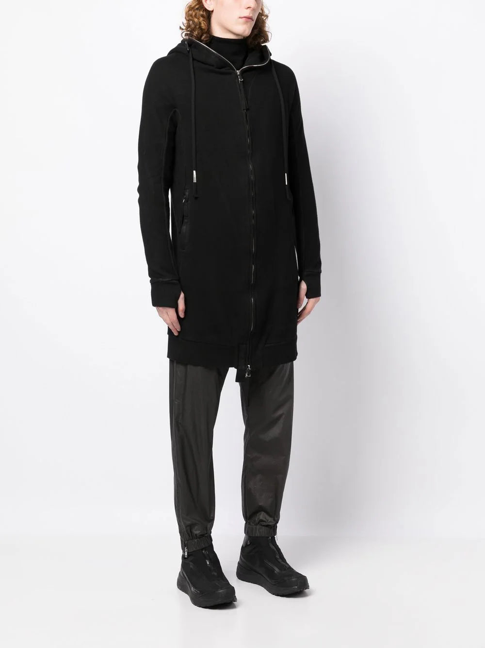 Shop Boris Bidjan Saberi Hybrid Zipper 3.1 Hooded Jacket