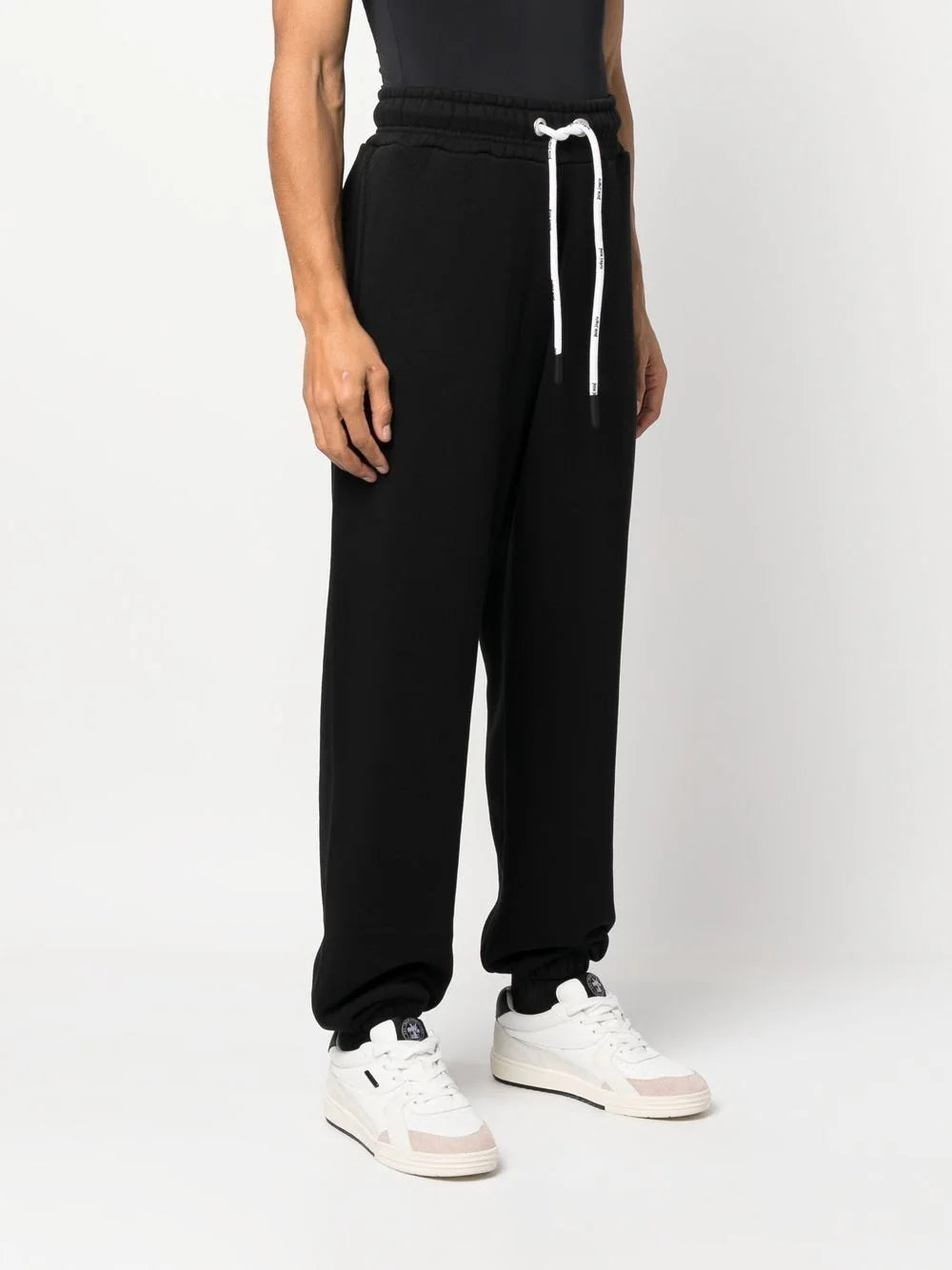 Shop Palm Angels Logo-print Drawstring Sweatpants