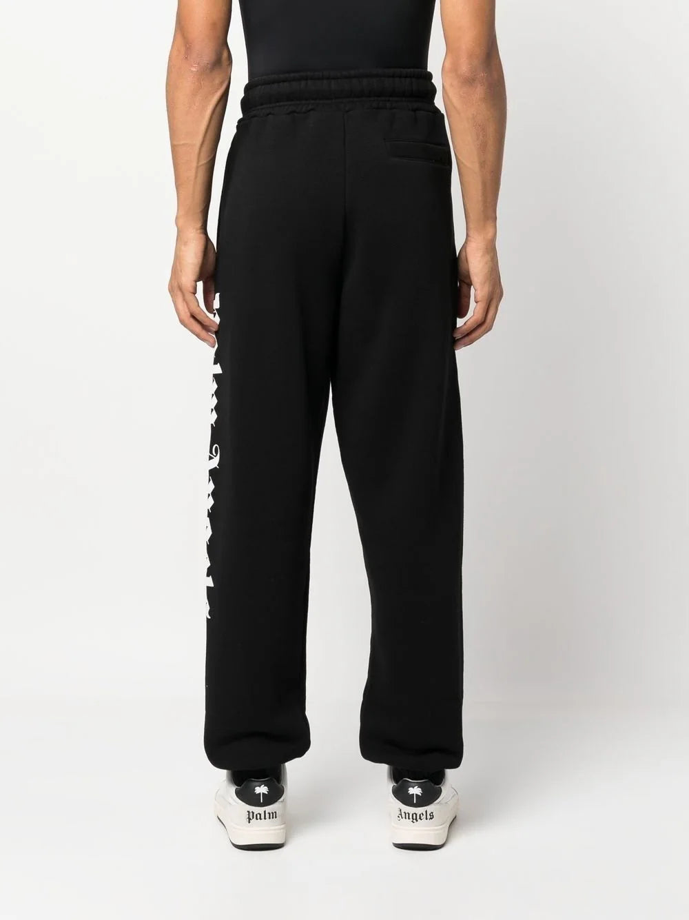 Shop Palm Angels Logo-print Drawstring Sweatpants