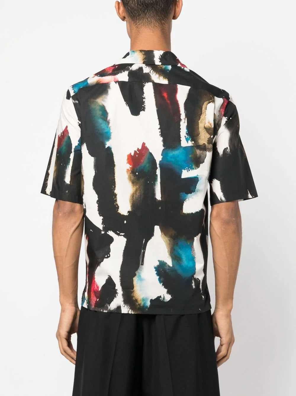Shop Alexander Mcqueen Graffiti-print Short-sleeved Shirt