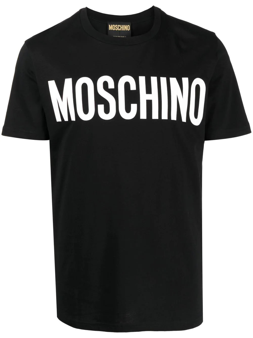 Shop Moschino Logo Print Cotton T-shirt