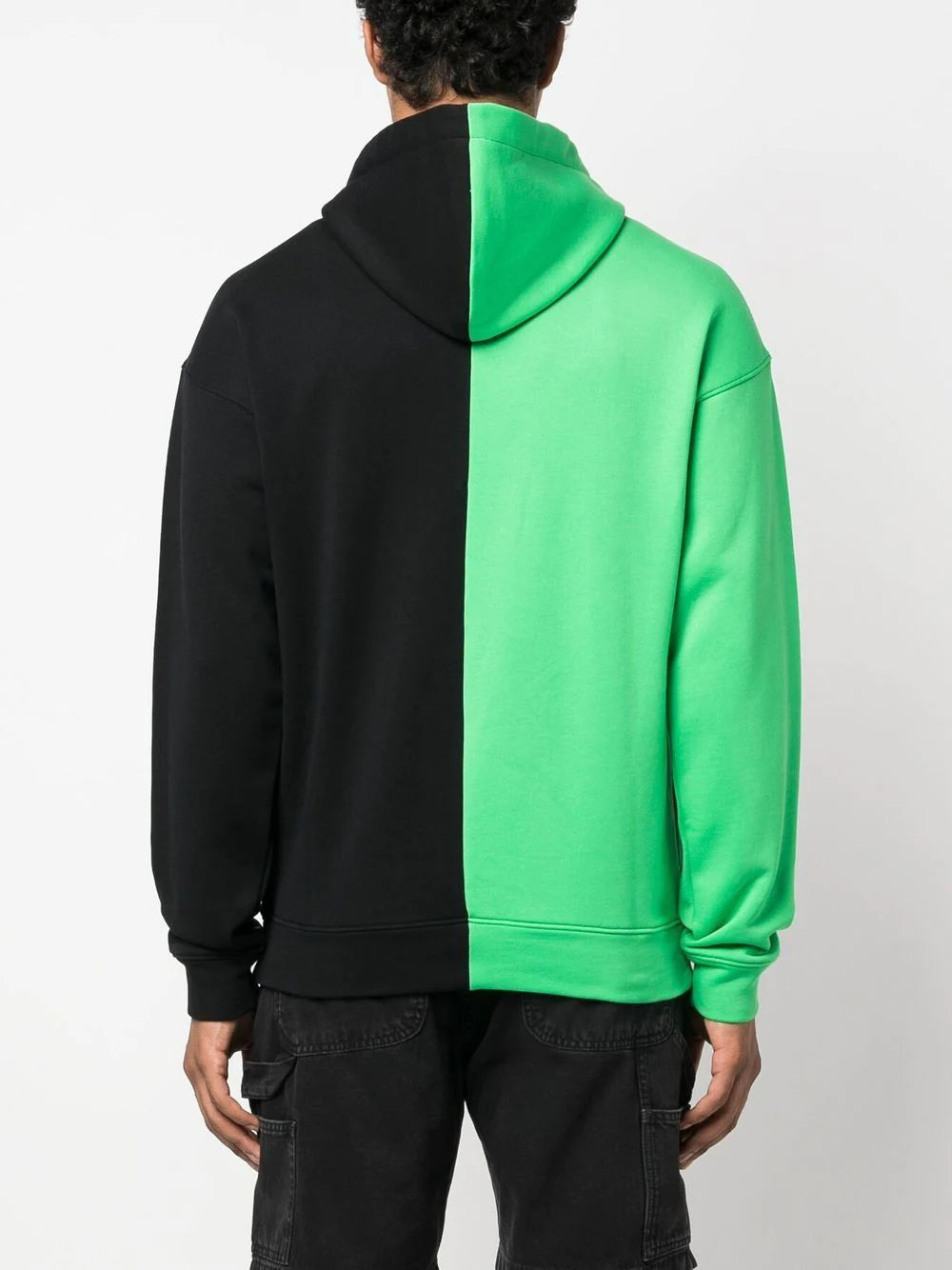 Shop Moschino Illustration-print Colour-block Hoodie