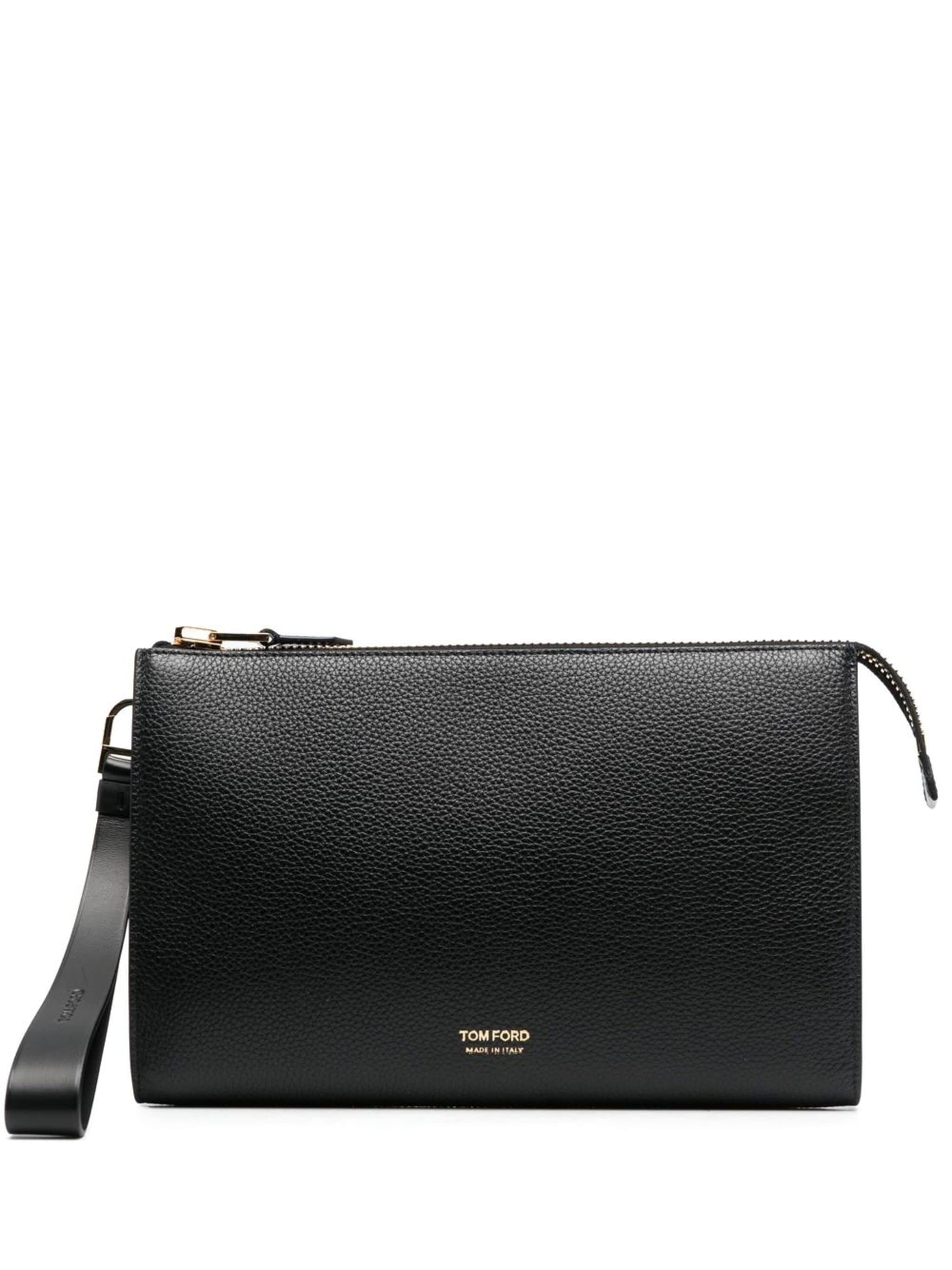 Shop Tom Ford Grained-texture Clutch Bag