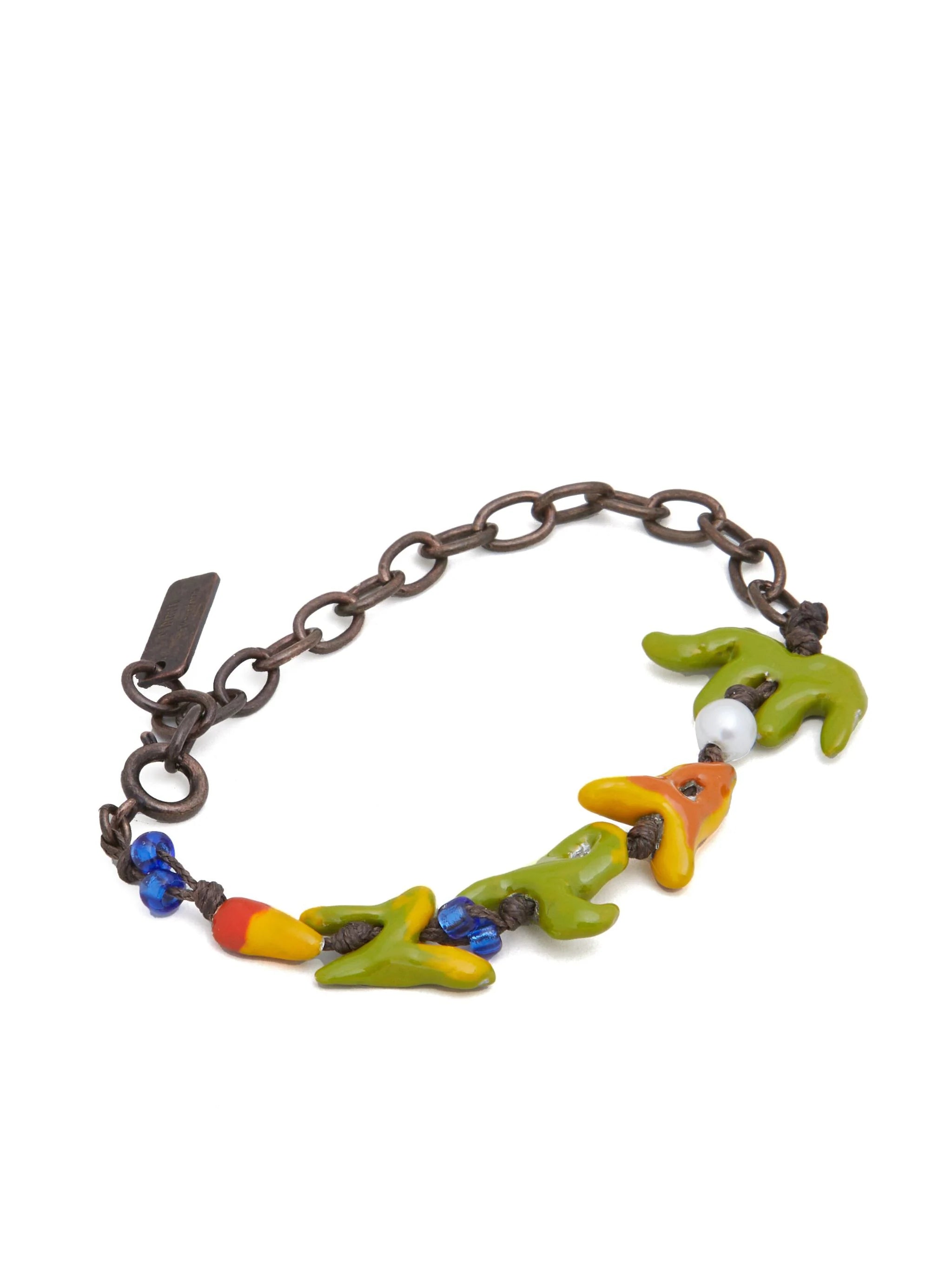 Shop Marni Logo-applique Chain Bracelet