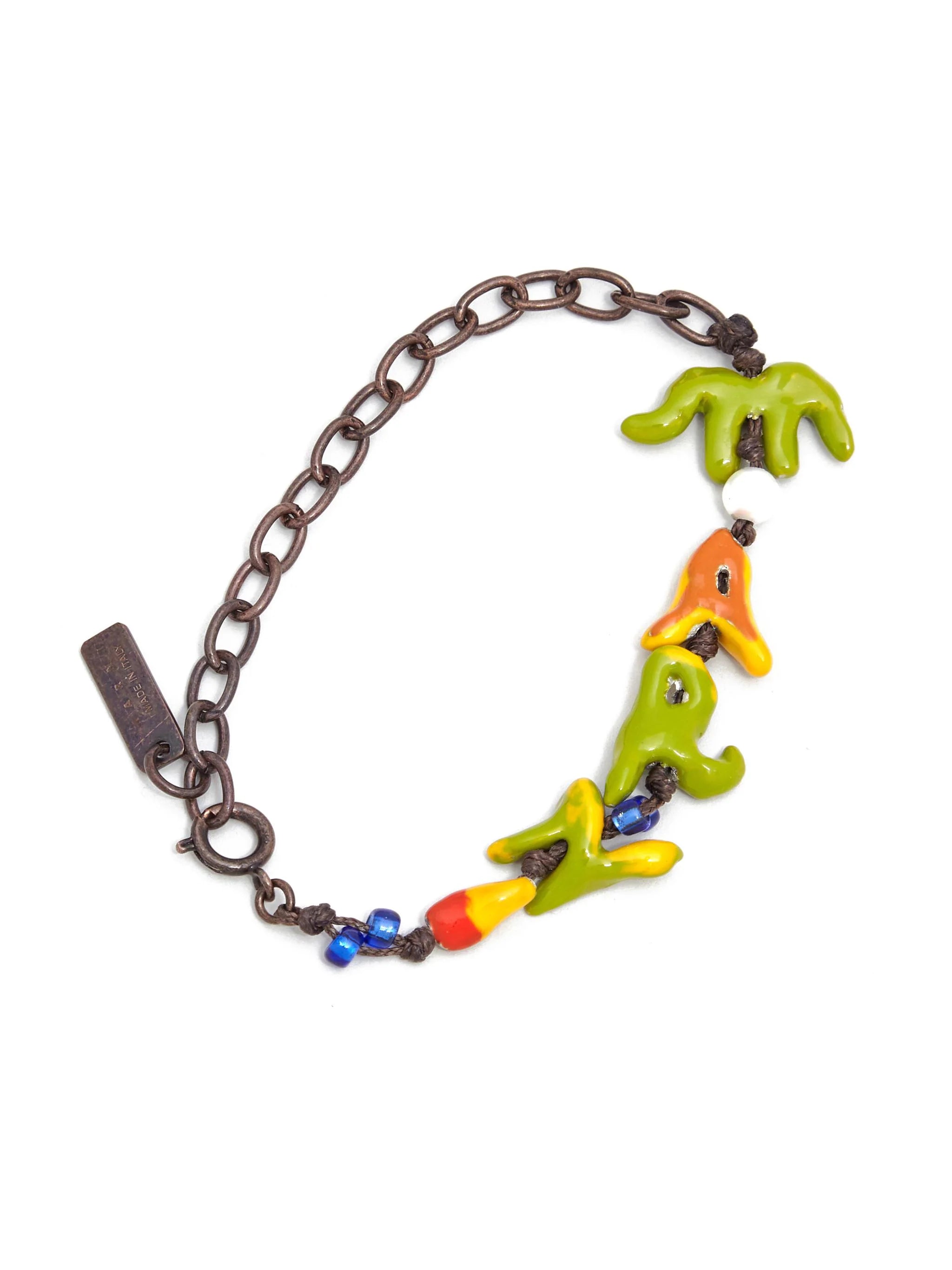 Shop Marni Logo-applique Chain Bracelet