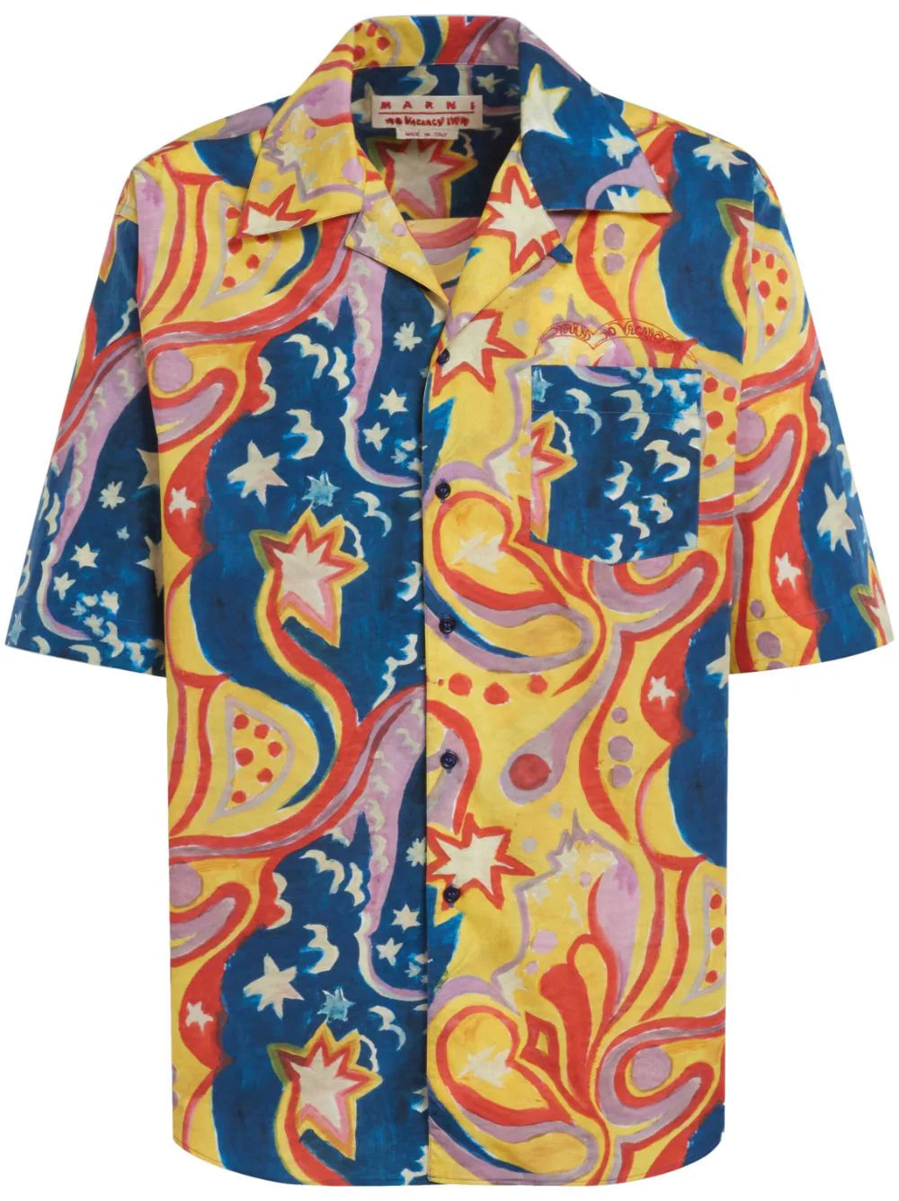 Shop Marni Graphic-print Short-sleeved Shirt