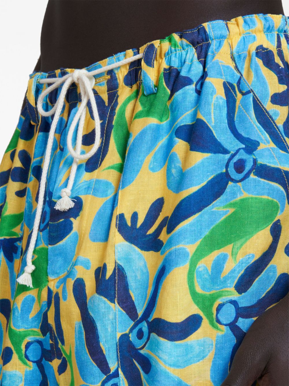 Shop Marni Graphic-print Drop-crotch Shorts