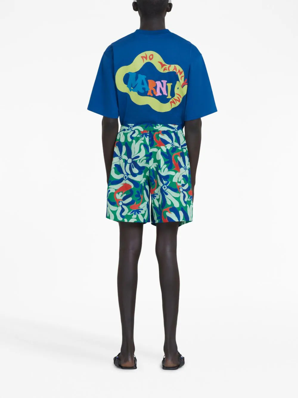 Shop Marni Graphic-print Swim Shorts