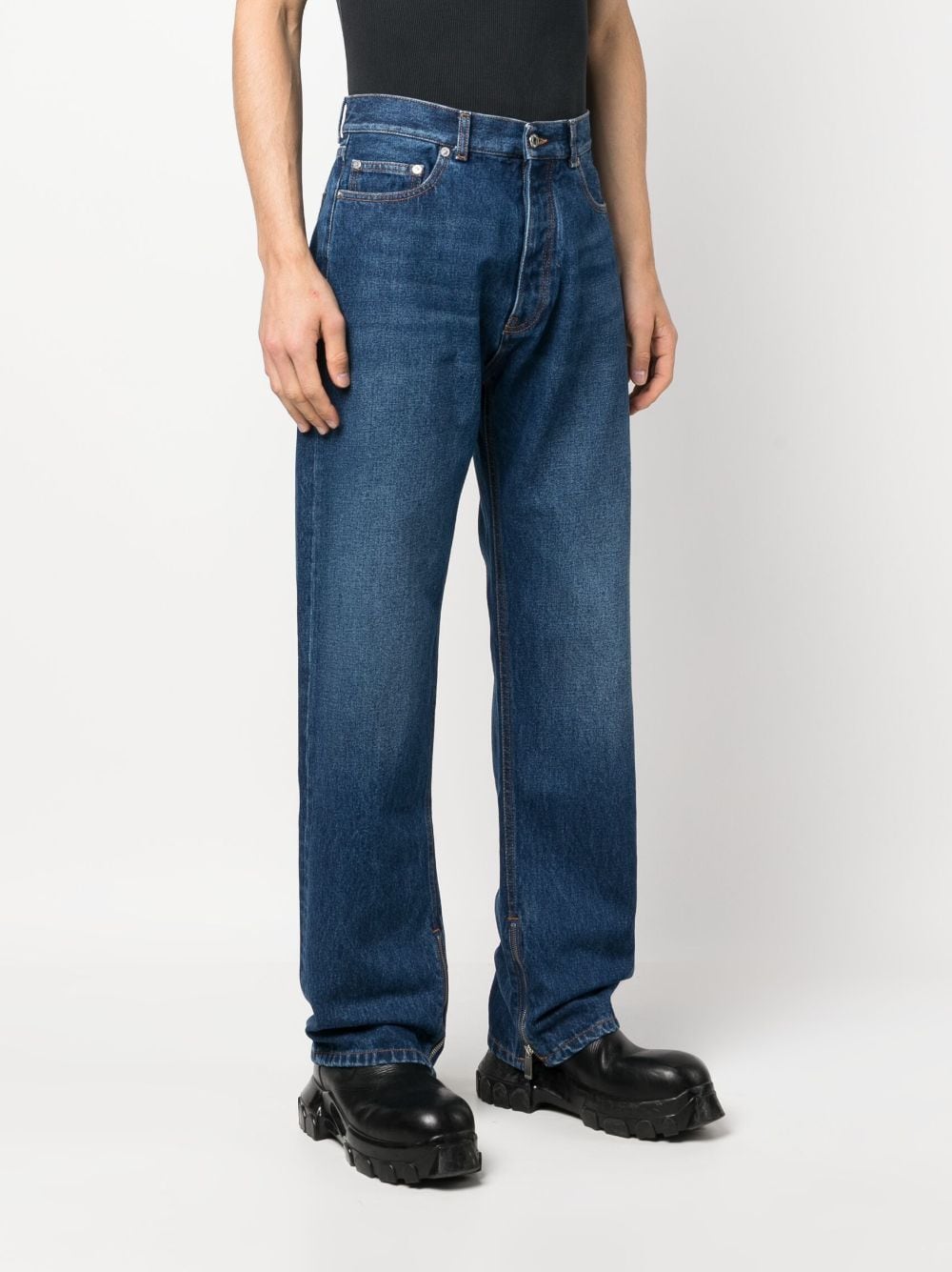 Shop Off-white High-waist Straight-leg Jeans