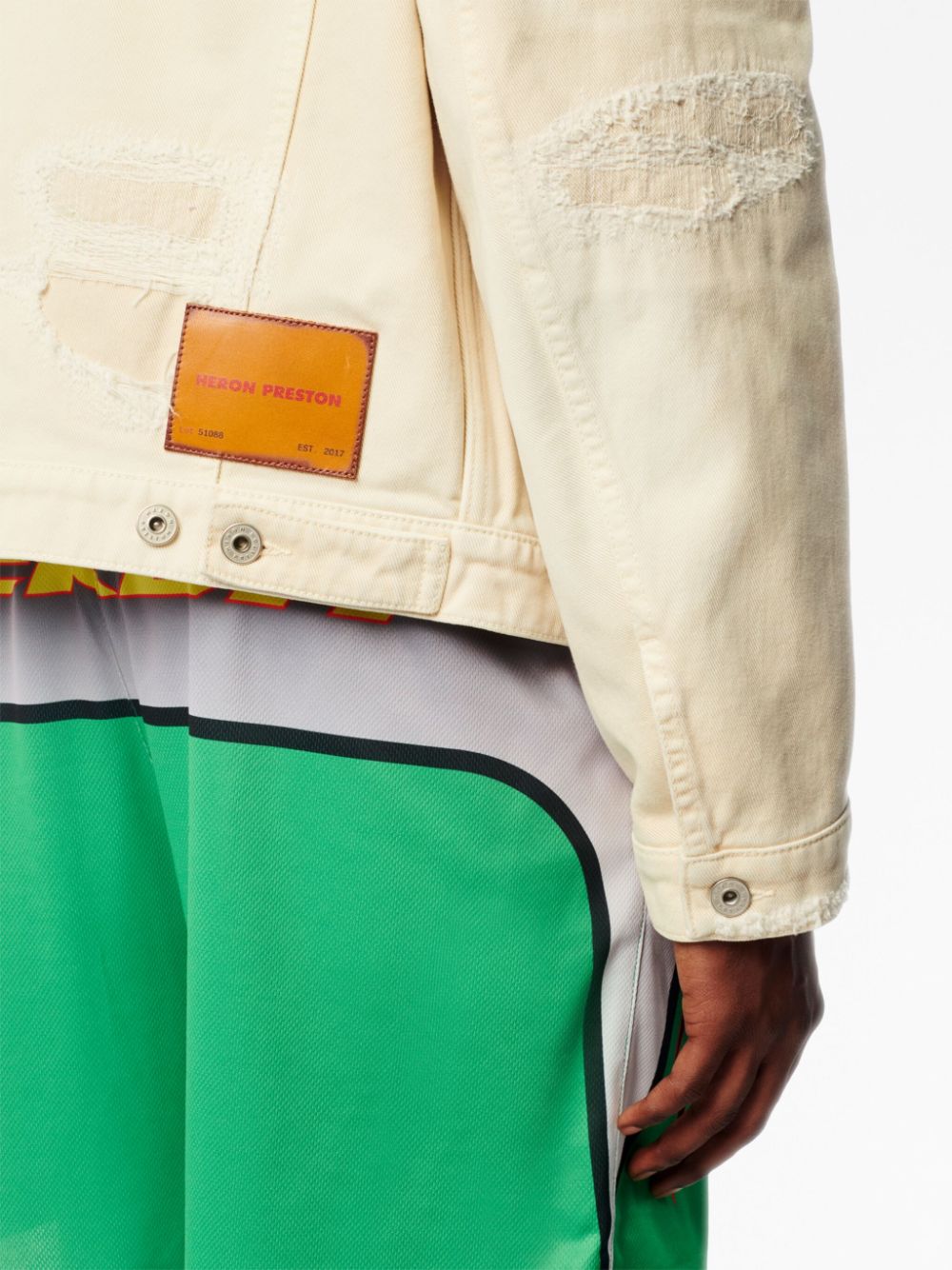 Shop Heron Preston Logo-patch Cotton Jacket