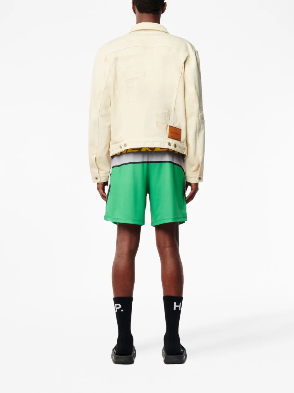 Shop Heron Preston Logo-patch Cotton Jacket