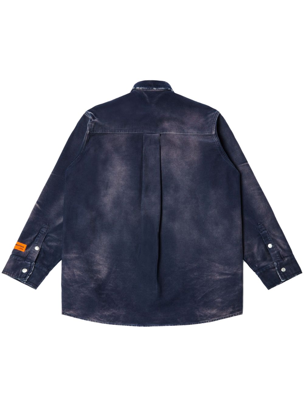 Shop Heron Preston Distressed-effect Denim Shirt